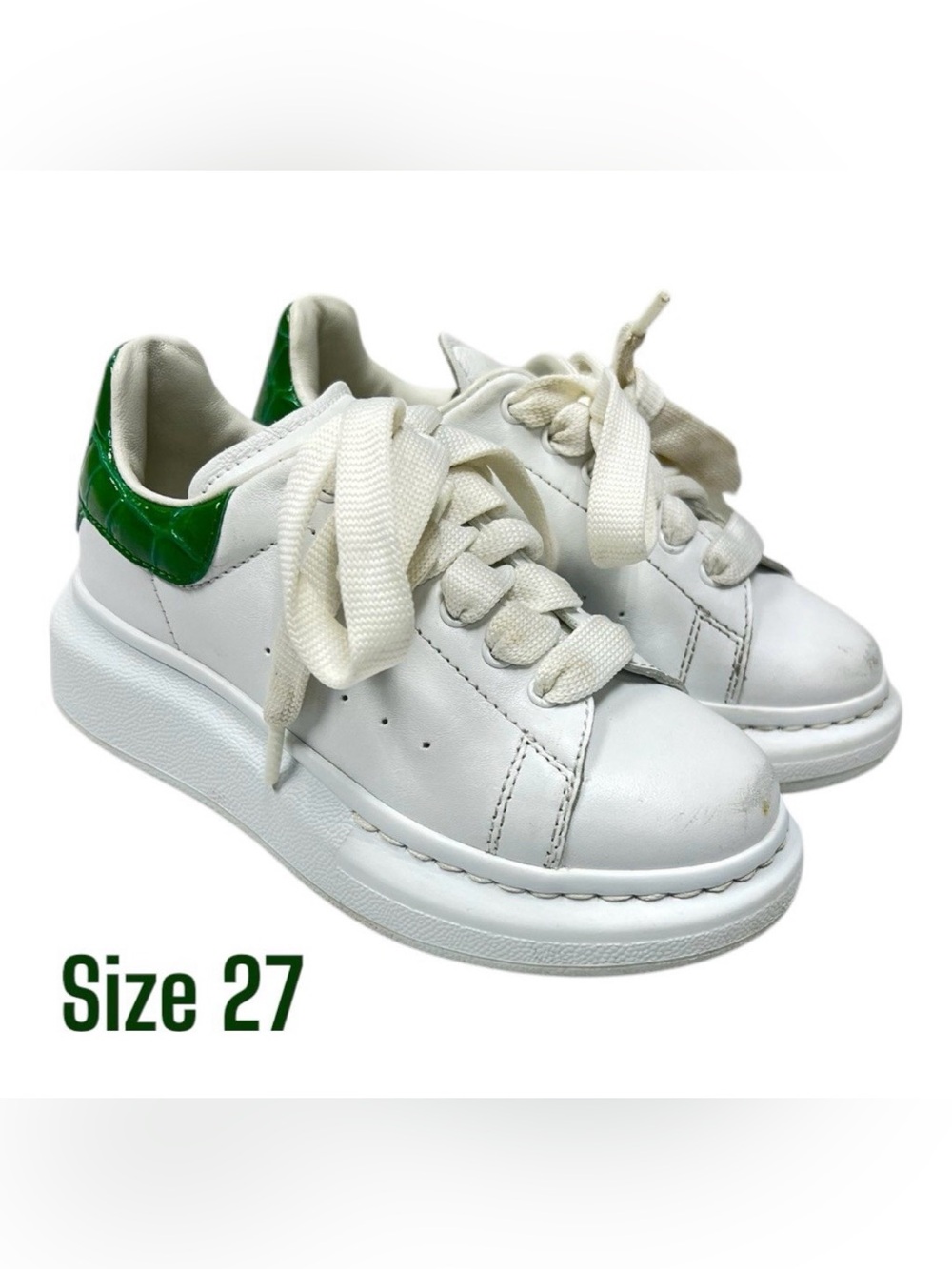 Alexander McQueen sz 27  
Oversized Leather Sneakers kids